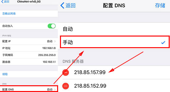 修改苹果手机的DNS设置参数